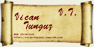 Vićan Tunguz vizit kartica